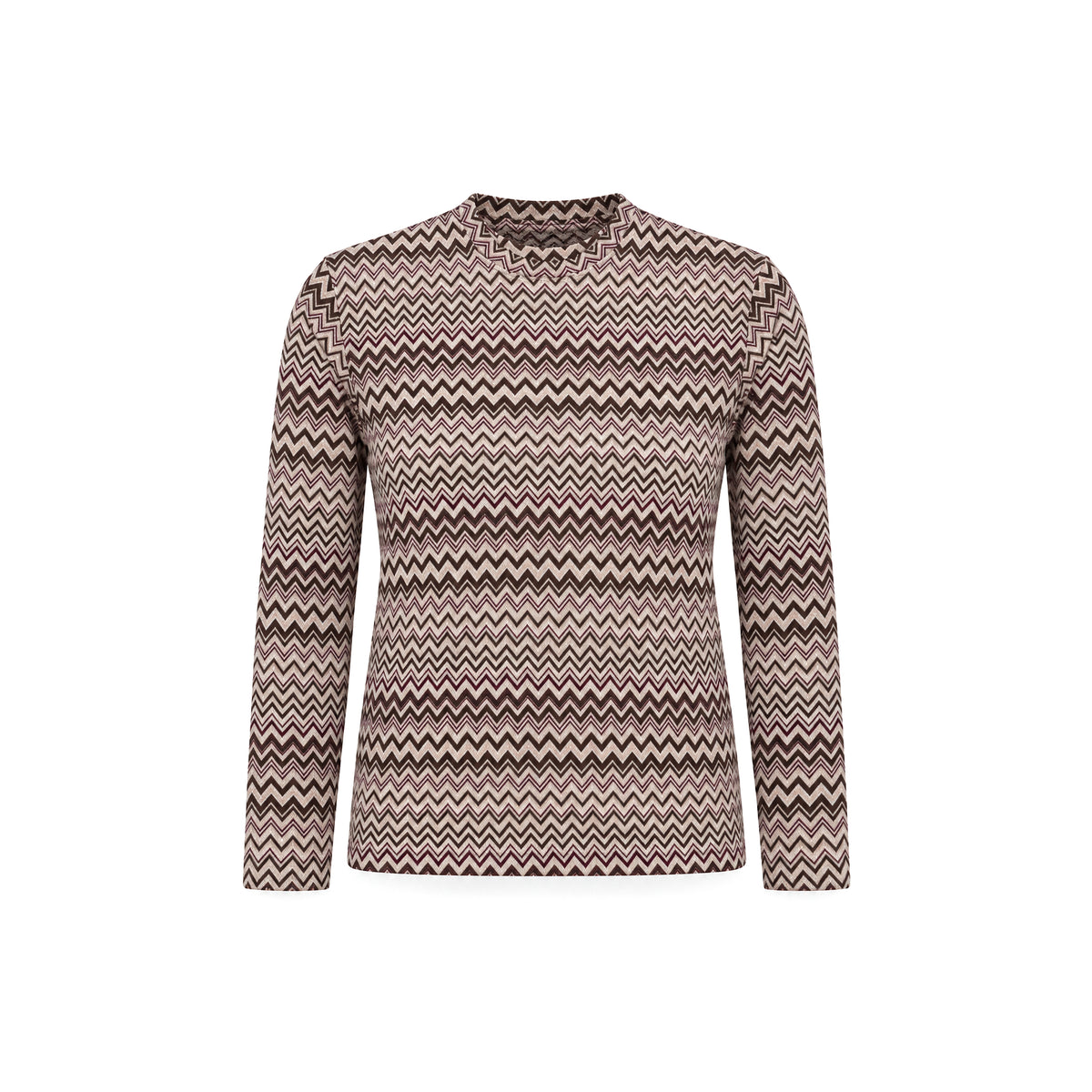 OBA Aura Wave Oversized Tee Long sleeves Burgundy Mocha