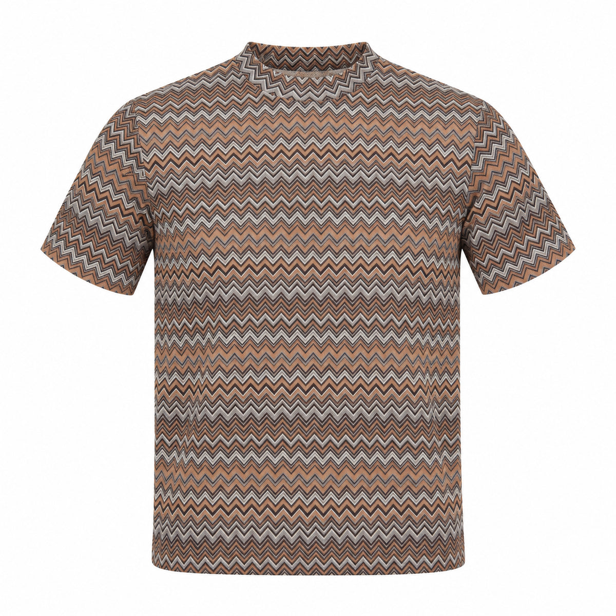 OBA Aura Wave Oversized Tee Mocha Waves — voorzijde