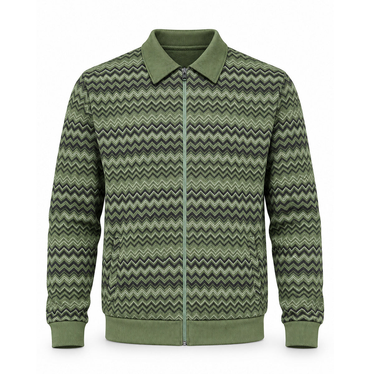 OBA Aura Wave Reversible Jacket Ivory Olive