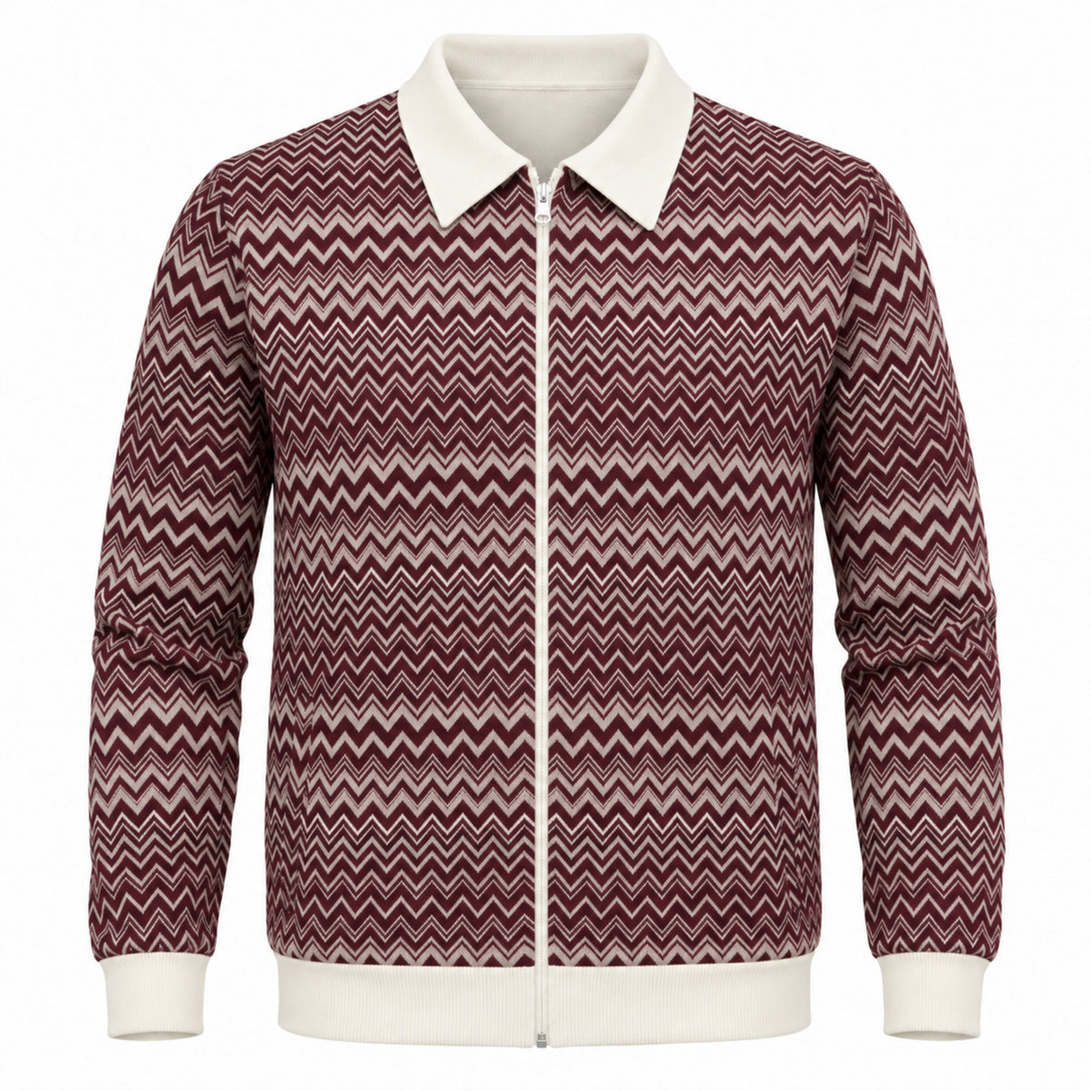 OBA Aura Wave Reversible Jacket Merlot Cream