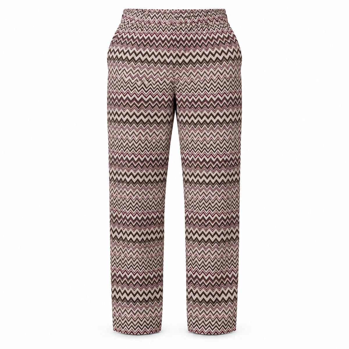 OBA Aura Wave Wide Pants Burgundy Mocha