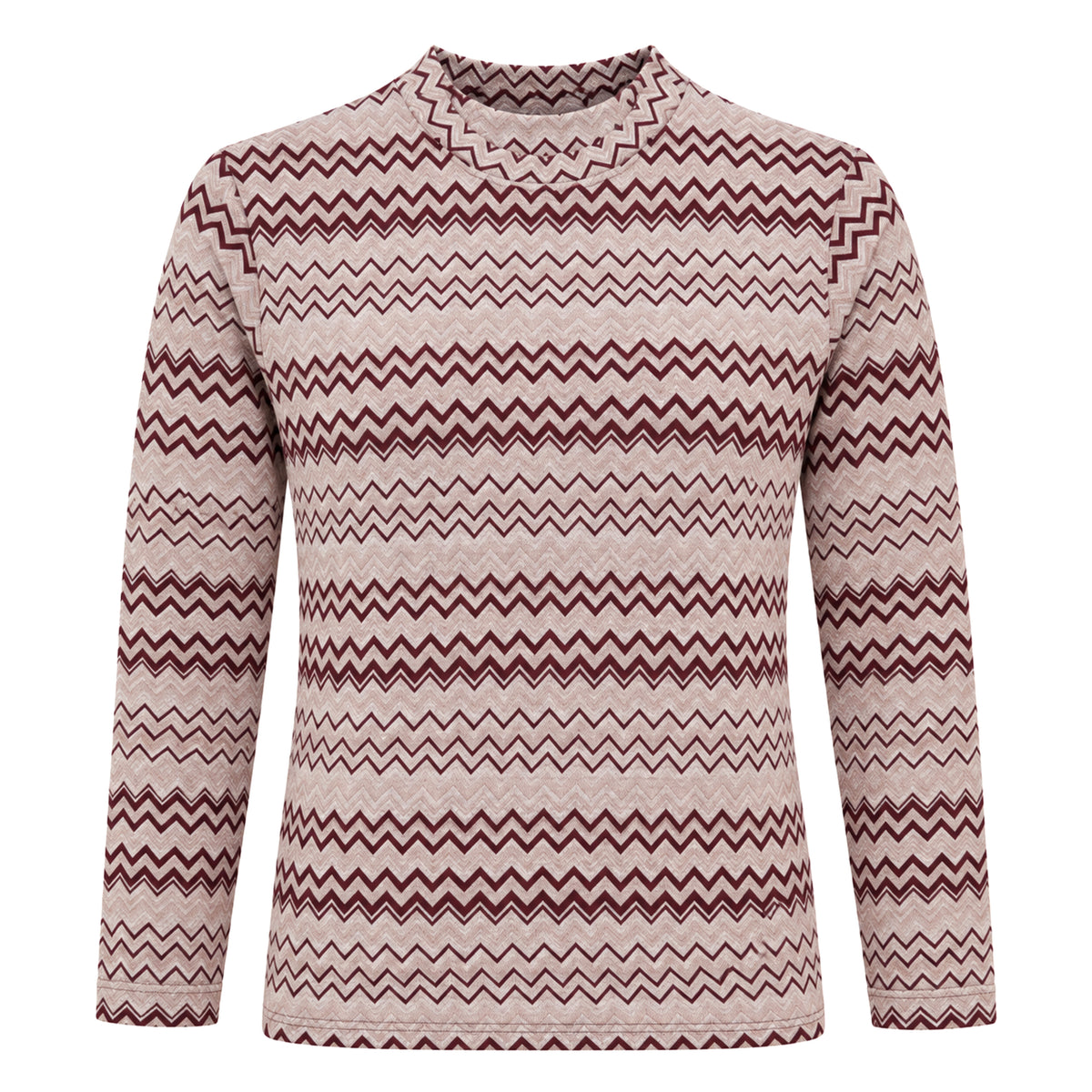 OBA Aura Wave Oversized Tee Long sleeves Burgundy Sand
