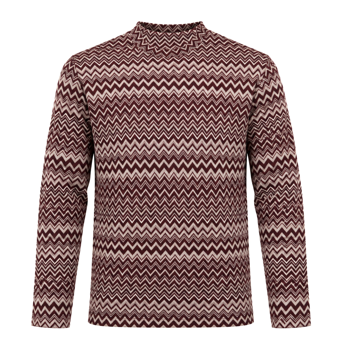 OBA Aura Wave Oversized Tee Long sleeves Merlot Cream
