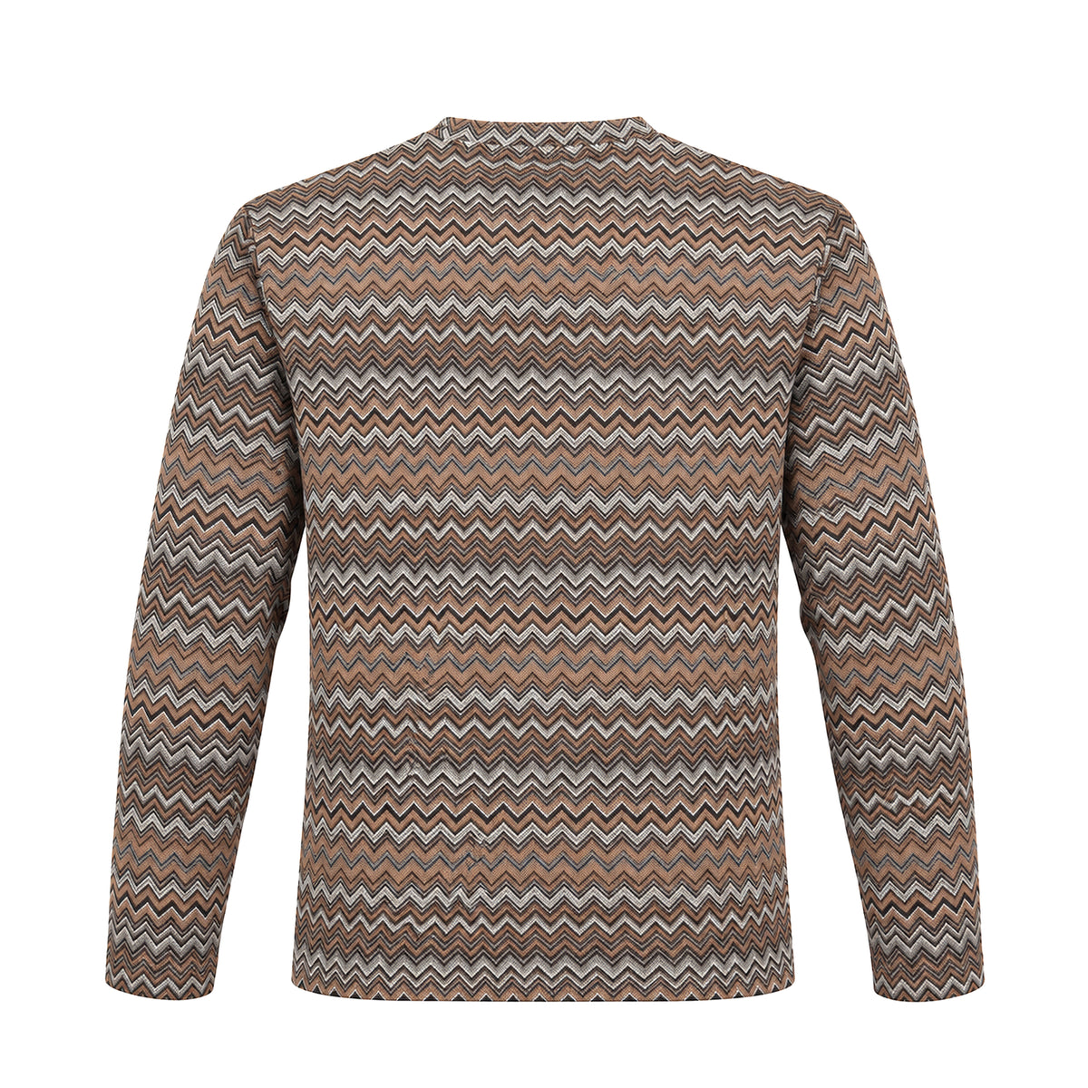 OBA Aura Wave Oversized Tee Long sleeves Mocha Waves — achterzijde