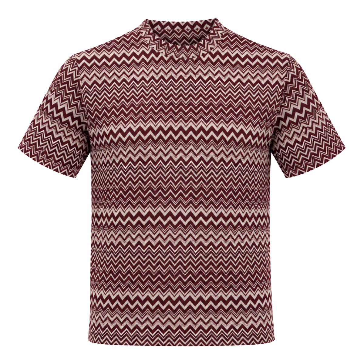OBA Aura Wave Oversized Tee Merlot Cream