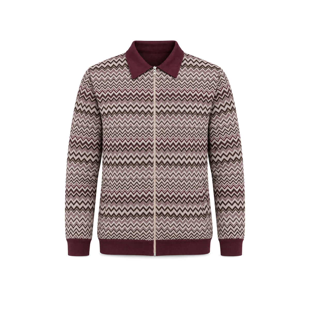 OBA Aura Wave Reversible Jacket Burgundy Mocha