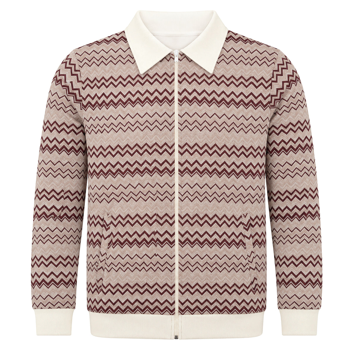 OBA Aura Wave Reversible Jacket Burgundy Sand
