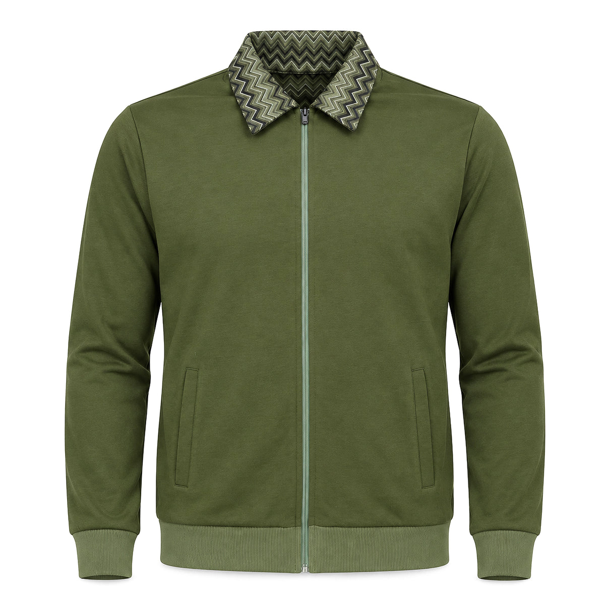 OBA Aura Wave Reversible Jacket Ivory Olive