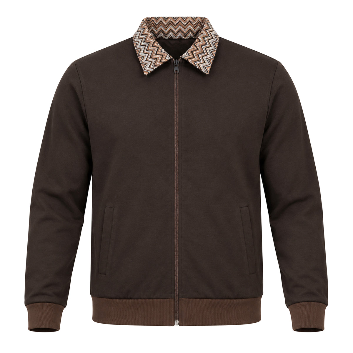 OBA Aura Wave Reversible Jacket Mocha Waves — keerzijde voor