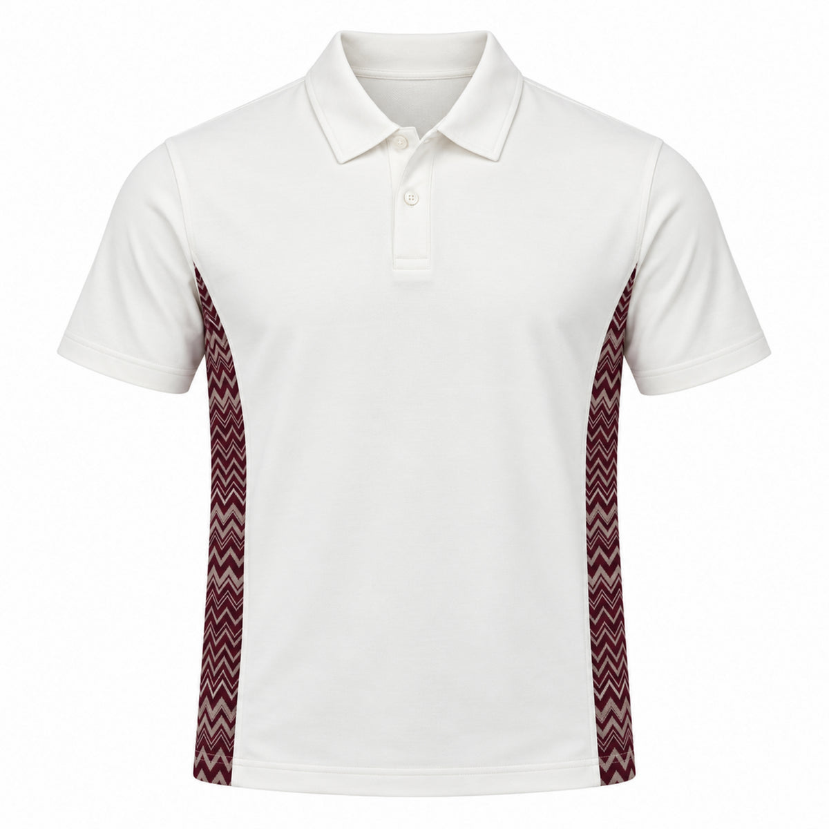 OBA Aura Wave Side Panel Polo Merlot Cream