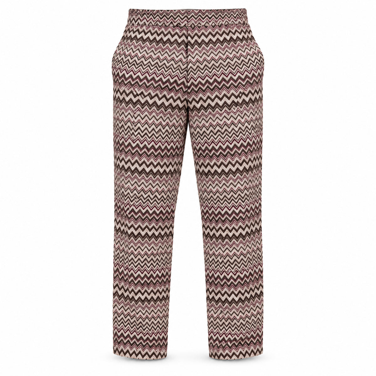 OBA Aura Wave Slim Pants Burgundy Mocha