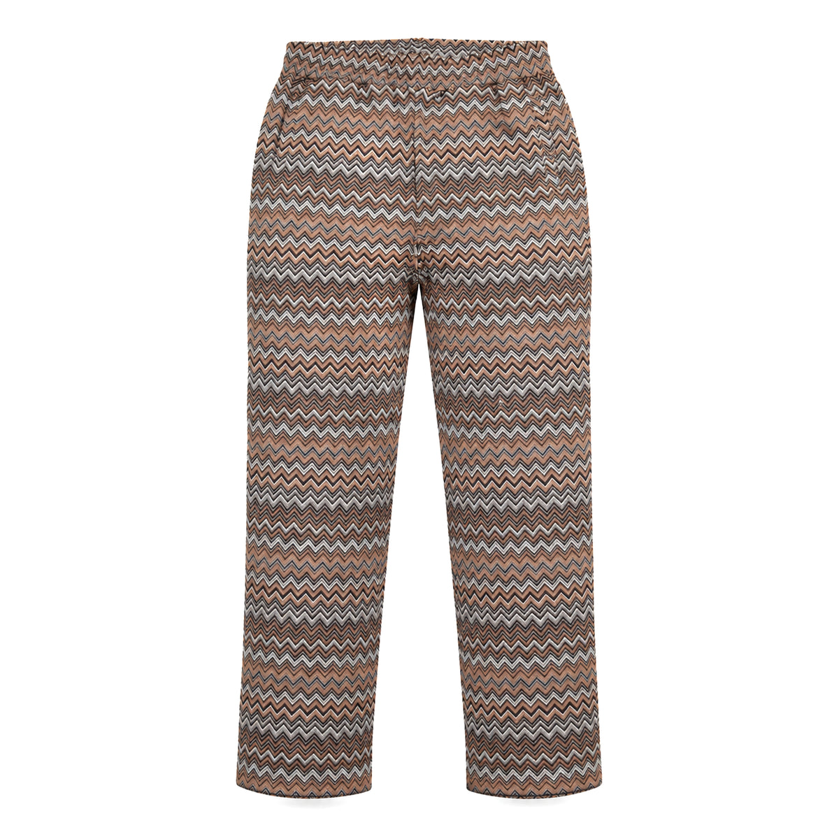 OBA Aura Wave Wide Pants Mocha Waves — voorzijde